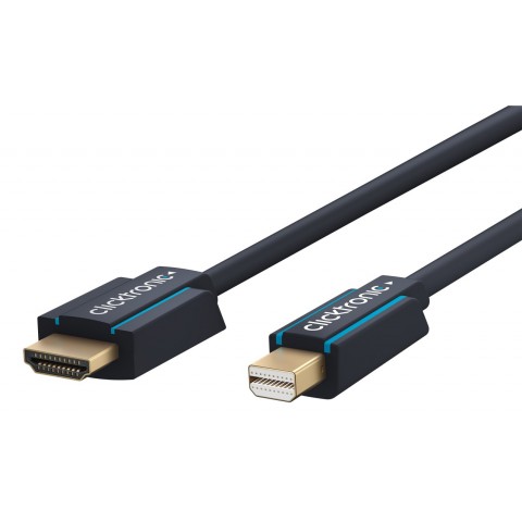 Laidas DisplayPort mini - HDMI (K-K) 4K (30Hz) gold 3m Clicktronic